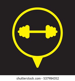 dumbbell, sport, pointer, icon, vector illustration EPS 10