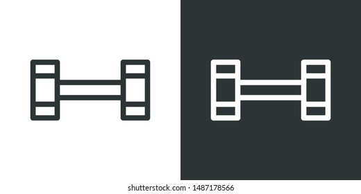 Dumbbell Symbol Sign Icon Vector