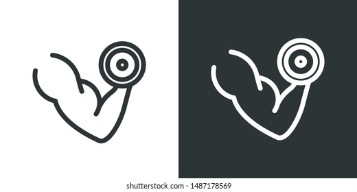 Dumbbell Symbol Sign Icon Vector