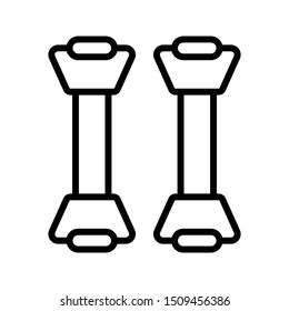 dumbbell thin line vector icon