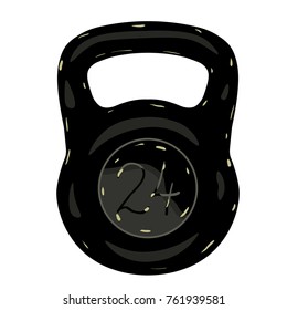 dumbbell tool for pulling muscle vector illustration