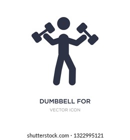 dumbbell for training icon on white background. Simple element illustration from Sports concept. dumbbell for training sign icon symbol design.