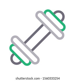 dumbbell vector colour line icon 
