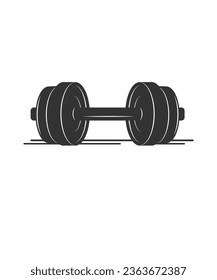 Dumbbell vector design illustration isolated on white background stock illustration