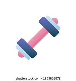 Dumbbell Vector Flat Gradient Style Icon. EPS 10 File Hotel and Services Symbol