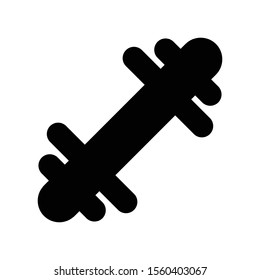 dumbbell vector glyph flat icon 