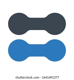 dumbbell vector glyph flat icon 