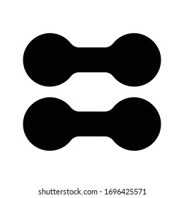 dumbbell vector glyph flat icon 