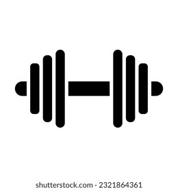Dumbbell Vector Glyph Icon For Personal And Commercial Use.
