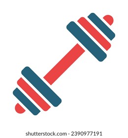 Dumbbell Vector Glyph Two Color Icon For Personal And Commercial Use.
