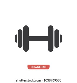 Dumbbell vector icon 