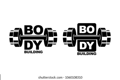 Dumbbell vector icon