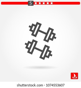 dumbbell vector icon