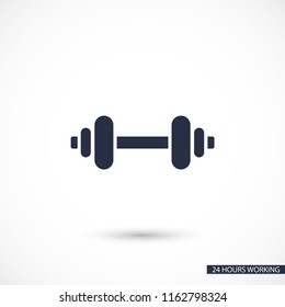 Dumbbell vector icon