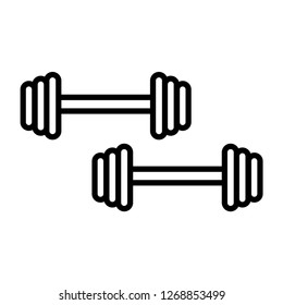 Dumbbell vector icon