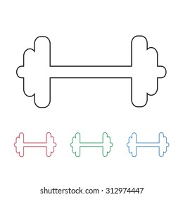 Dumbbell vector icon