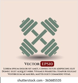 Dumbbell vector icon