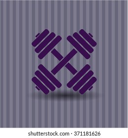 Dumbbell vector icon