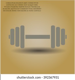 Dumbbell vector icon