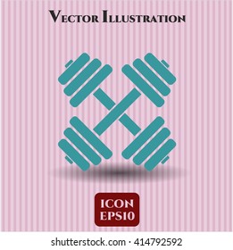 Dumbbell vector icon