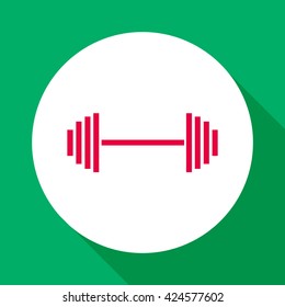 Dumbbell vector icon.
