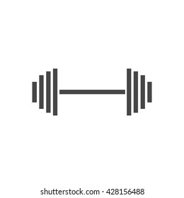 Dumbbell vector icon.
