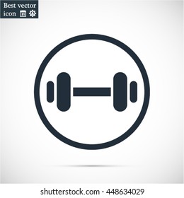 dumbbell vector icon
