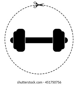 dumbbell vector icon