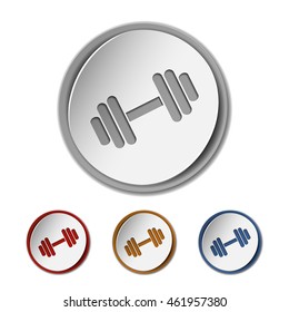 Dumbbell vector icon