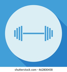 Dumbbell vector icon.
