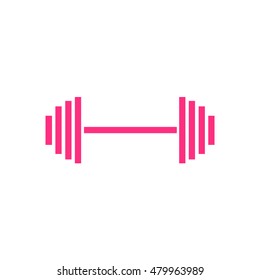 Dumbbell vector icon.
