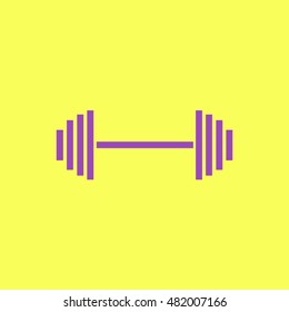 Dumbbell vector icon.

