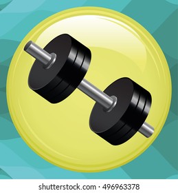 Dumbbell vector icon