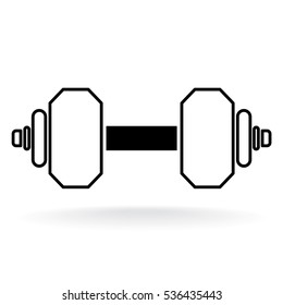 Dumbbell vector icon