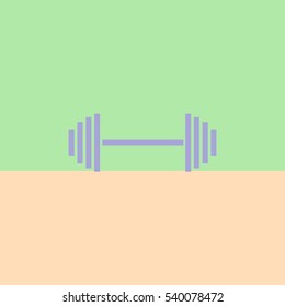 Dumbbell vector icon.
