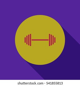 Dumbbell vector icon.

