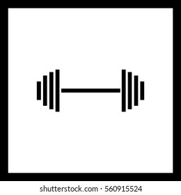 Dumbbell vector icon.
