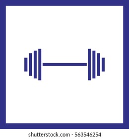Dumbbell vector icon.

