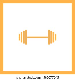 Dumbbell vector icon.
