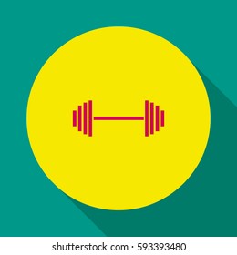 Dumbbell vector icon.
