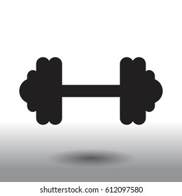 Dumbbell vector icon