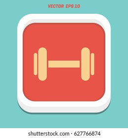 Dumbbell vector icon