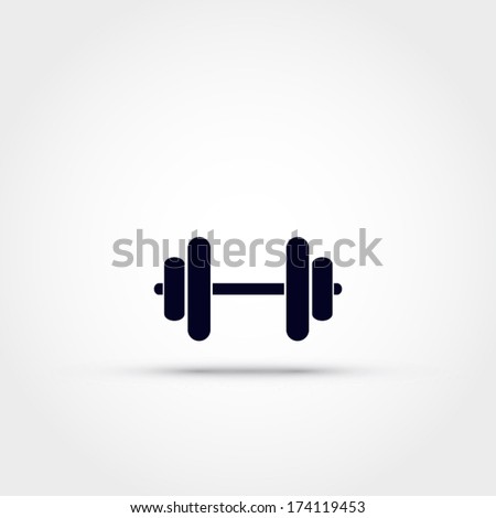 Dumbbell vector icon