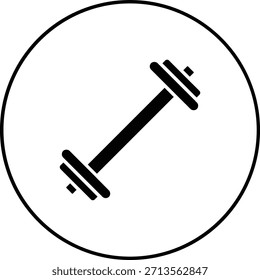 Ícone de vetor de haltere. Pode ser usado para impressão, aplicativos móveis e da Web.