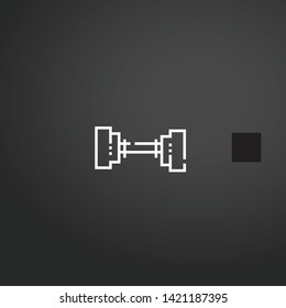 Dumbbell vector icon. Dumbbell concept stroke symbol design. Thin graphic elements vector illustration, outline pattern for your web site design, logo, UI. EPS 10.
