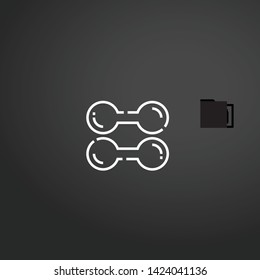 Dumbbell vector icon. Dumbbell concept stroke symbol design. Thin graphic elements vector illustration, outline pattern for your web site design, logo, UI. EPS 10.