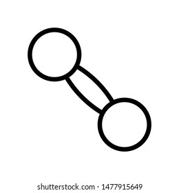 Dumbbell Vector Icon Design Template