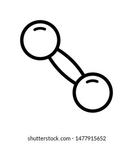 Dumbbell Vector Icon Design Template