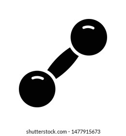 Dumbbell Vector Icon Design Template