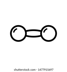 Dumbbell Vector Icon Design Template